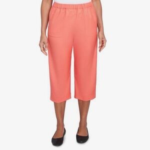 Classic Fit Capris by Alfred Dunner—Coral